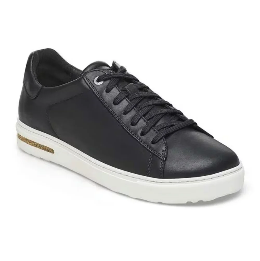 Birkenstock Bend Low Leather Black Sneaker, Euro 38,‎ US Size 7, Gram Core